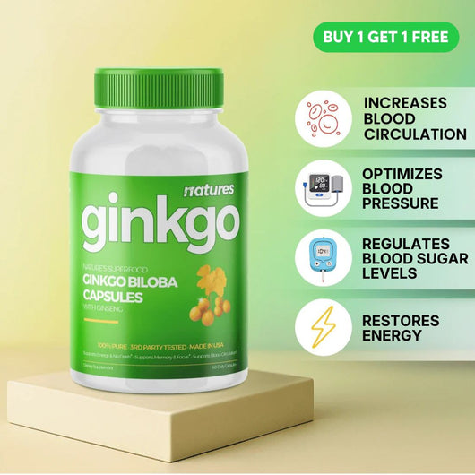 Ginkgo - Optimize Your Blood Pressure & Sugar Levels